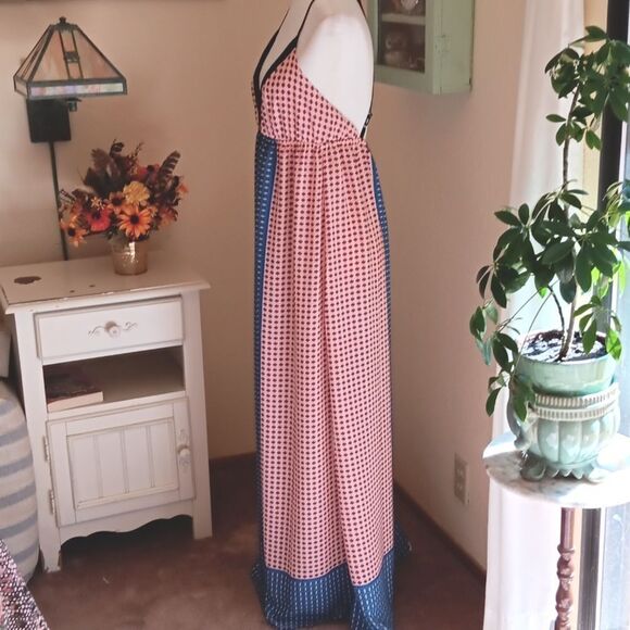 Lush Colorblock Maxi Dress Boho Y2K - Picture 4 of 8